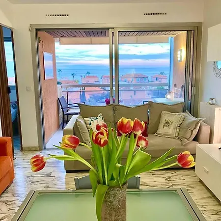 2 Room Flat With Sea View, Private Parking, Swimming Pool, And Ac Cagnes-sur-Mer Exterior photo